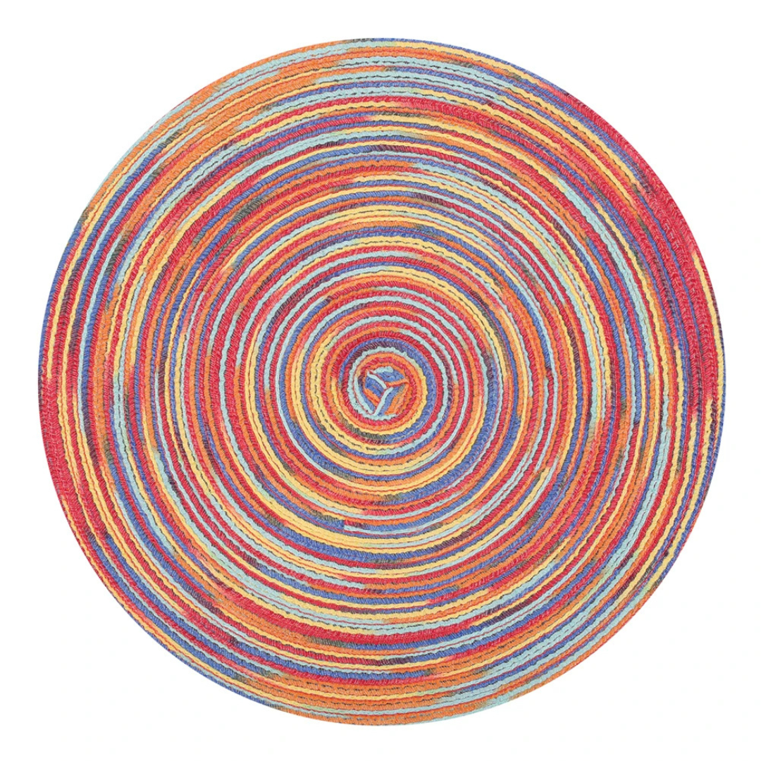 Jogo Americano Redondo Trançado 6 Peças