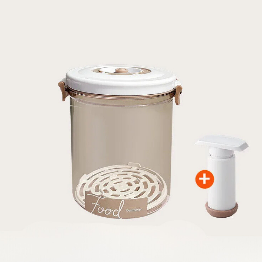 Vasilha de Plástico a Vácuo com Tampa Hermética e Bomba Manual