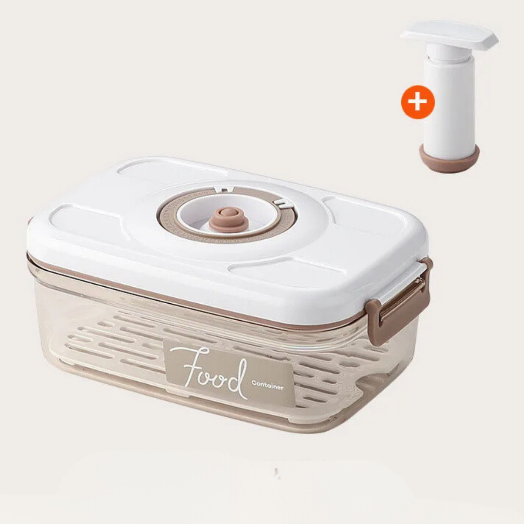 Vasilha de Plástico a Vácuo com Tampa Hermética e Bomba Manual