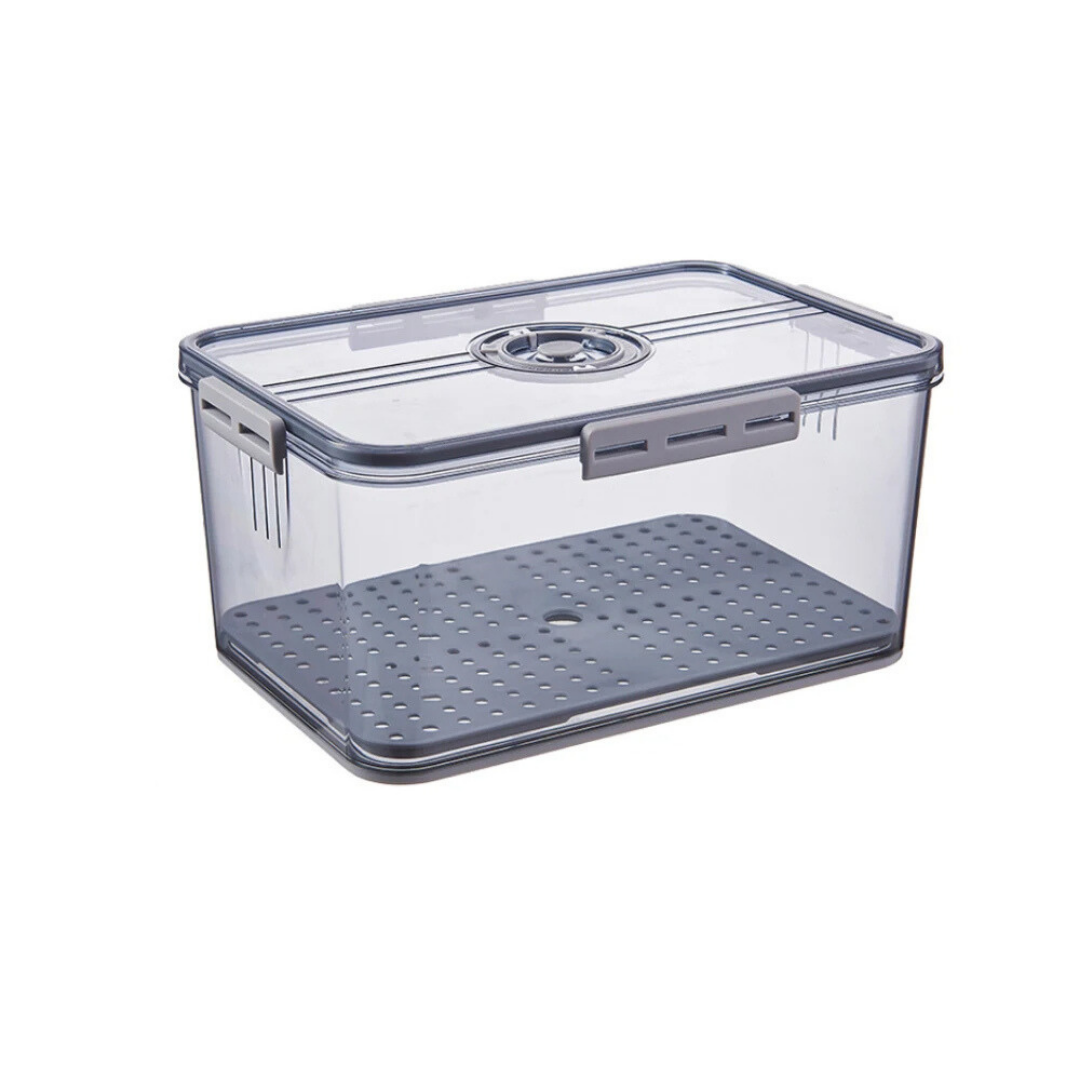 Vasilha de Plástico com Tampa com Controle de Tempo e Drenagem