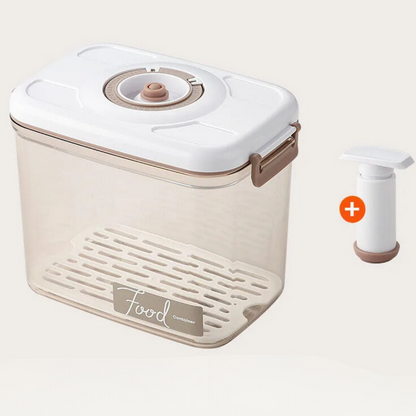 Vasilha de Plástico a Vácuo com Tampa Hermética e Bomba Manual