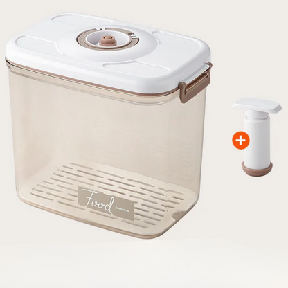 Vasilha de Plástico a Vácuo com Tampa Hermética e Bomba Manual