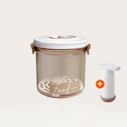 Vasilha de Plástico a Vácuo com Tampa Hermética e Bomba Manual