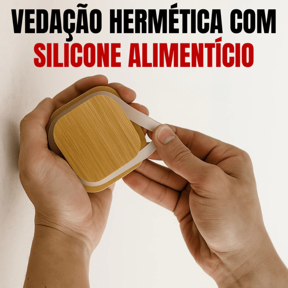Potes Herméticos de Vidro com Colher de Bambu – Linha Eco (200ml)