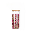 Pote Hermético de Vidro  com Tampa de Bambu