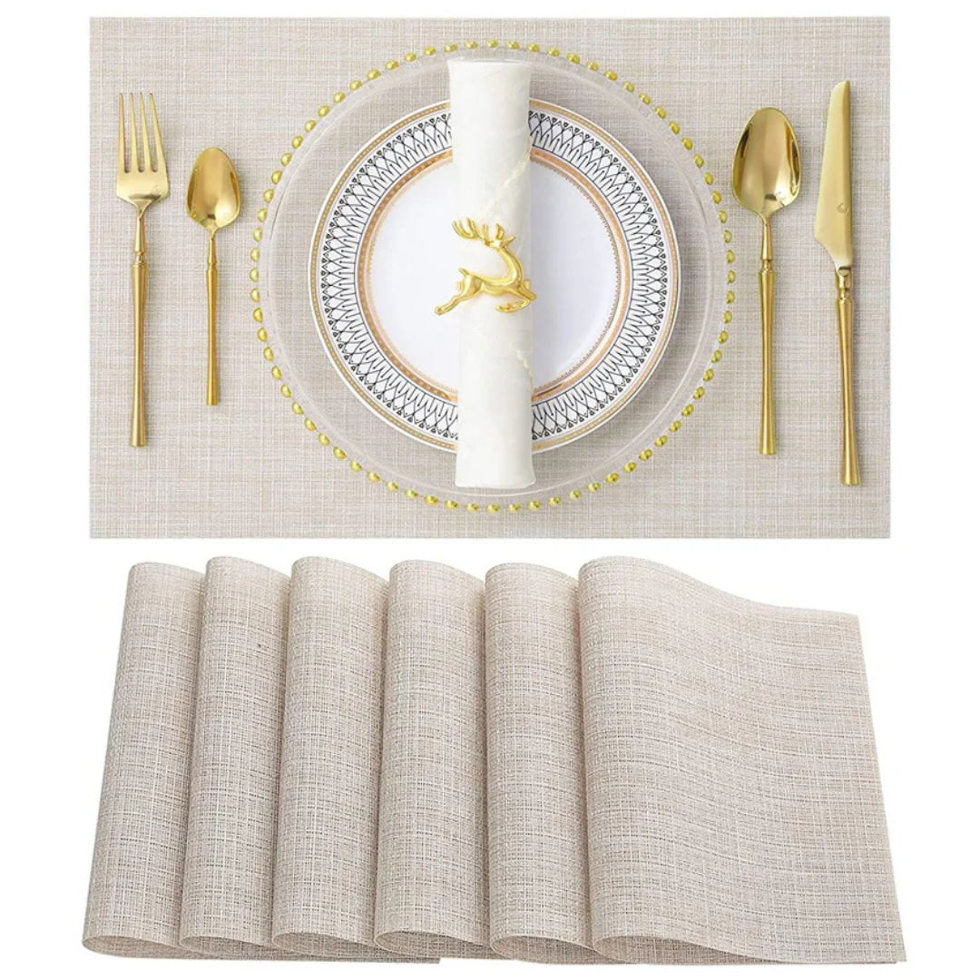 Jogo Americano Tecelagem de Bambu Impermeável