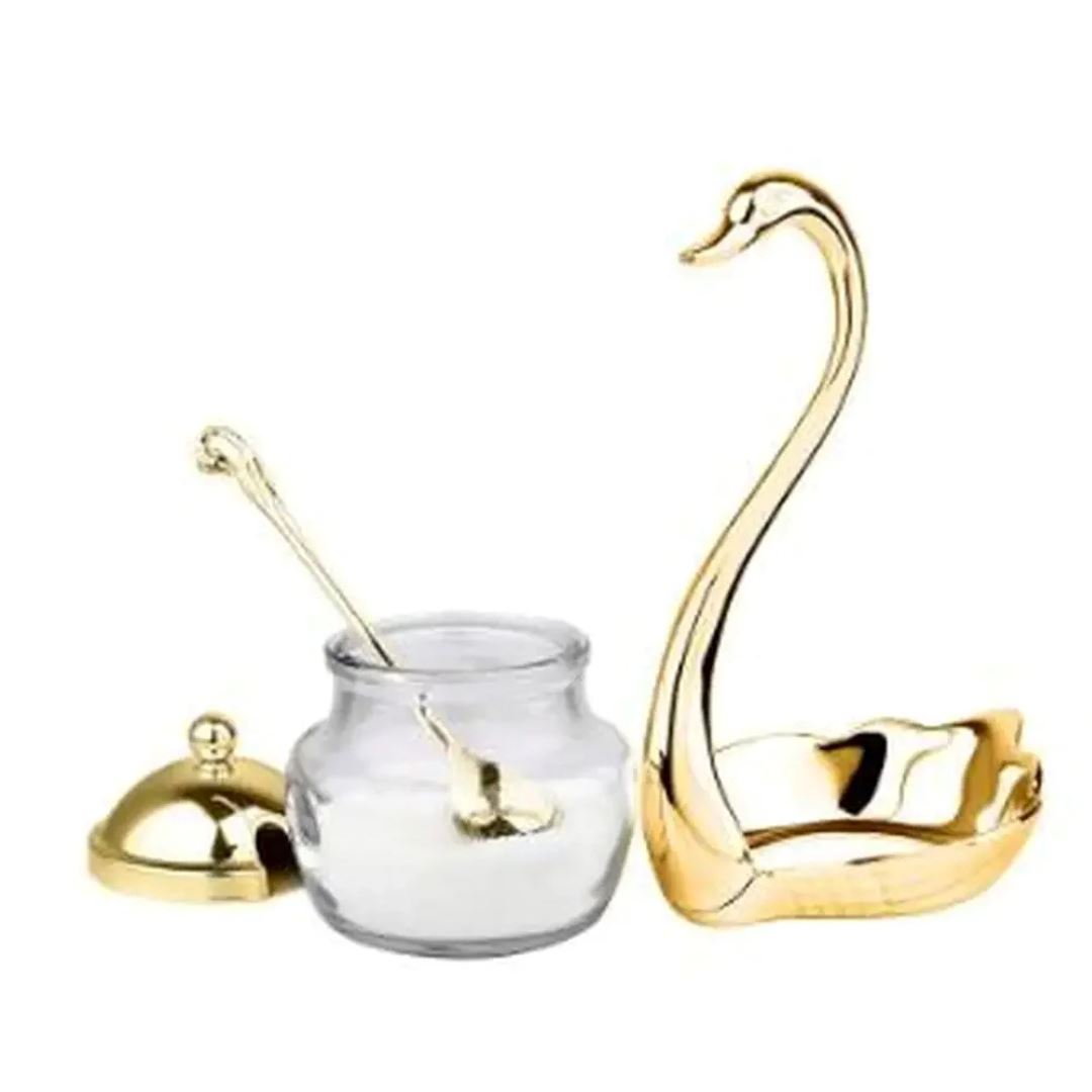 Açucareiro de Vidro em Formato de Cisne