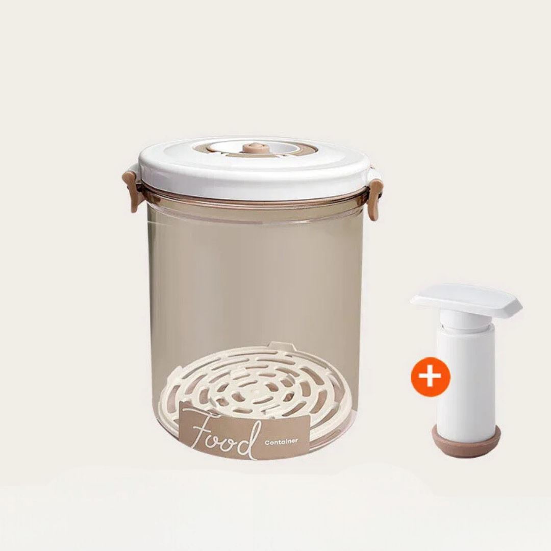 Vasilha de Plástico a Vácuo com Tampa Hermética e Bomba Manual