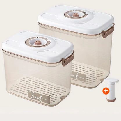 Vasilha de Plástico a Vácuo com Tampa Hermética e Bomba Manual