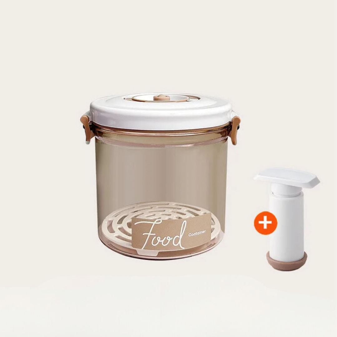 Vasilha de Plástico a Vácuo com Tampa Hermética e Bomba Manual