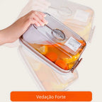 Vasilha de Plástico a Vácuo com Tampa Hermética e Bomba Manual