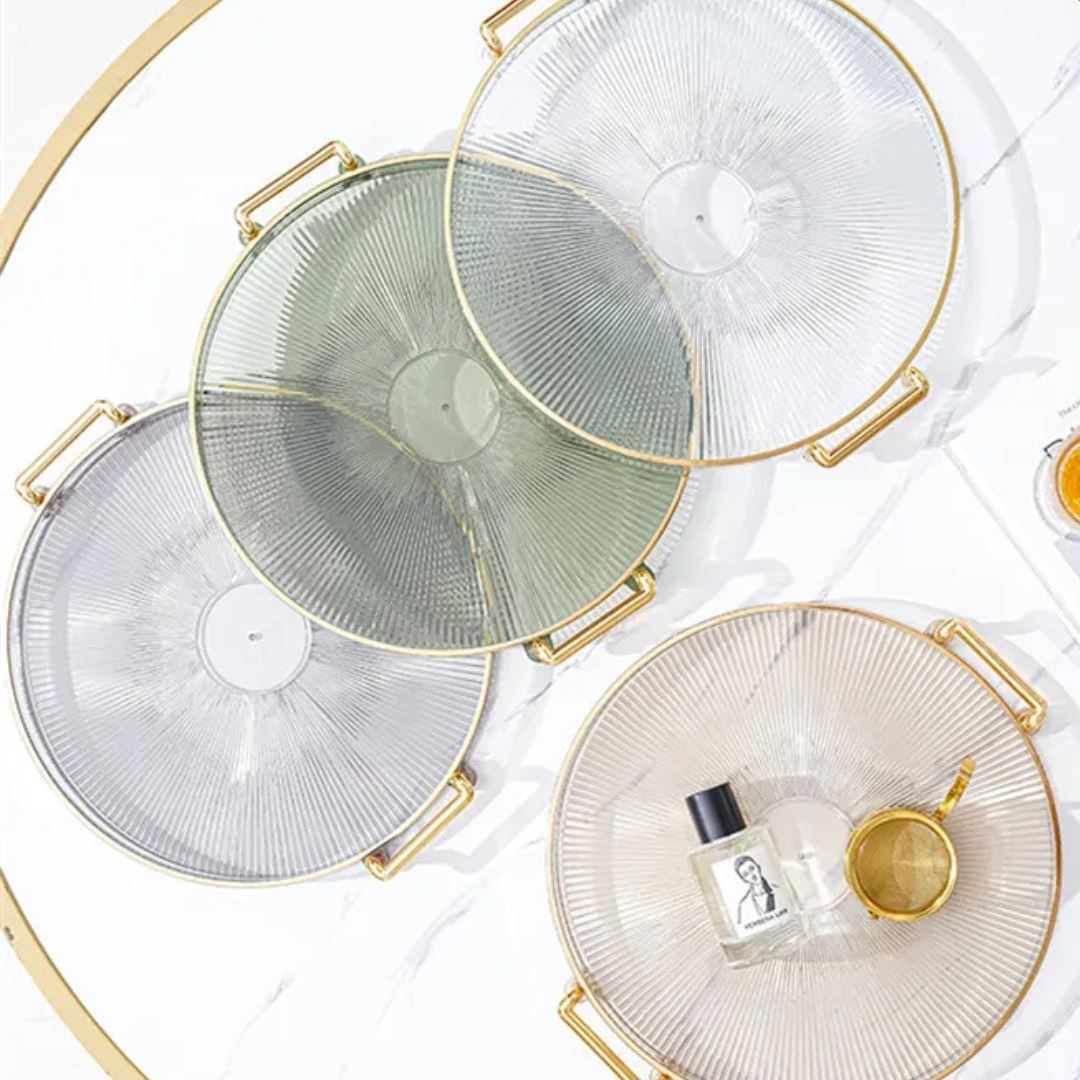 Bandeja Decorativa Redonda em Acrílico