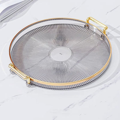 Bandeja Decorativa Redonda em Acrílico