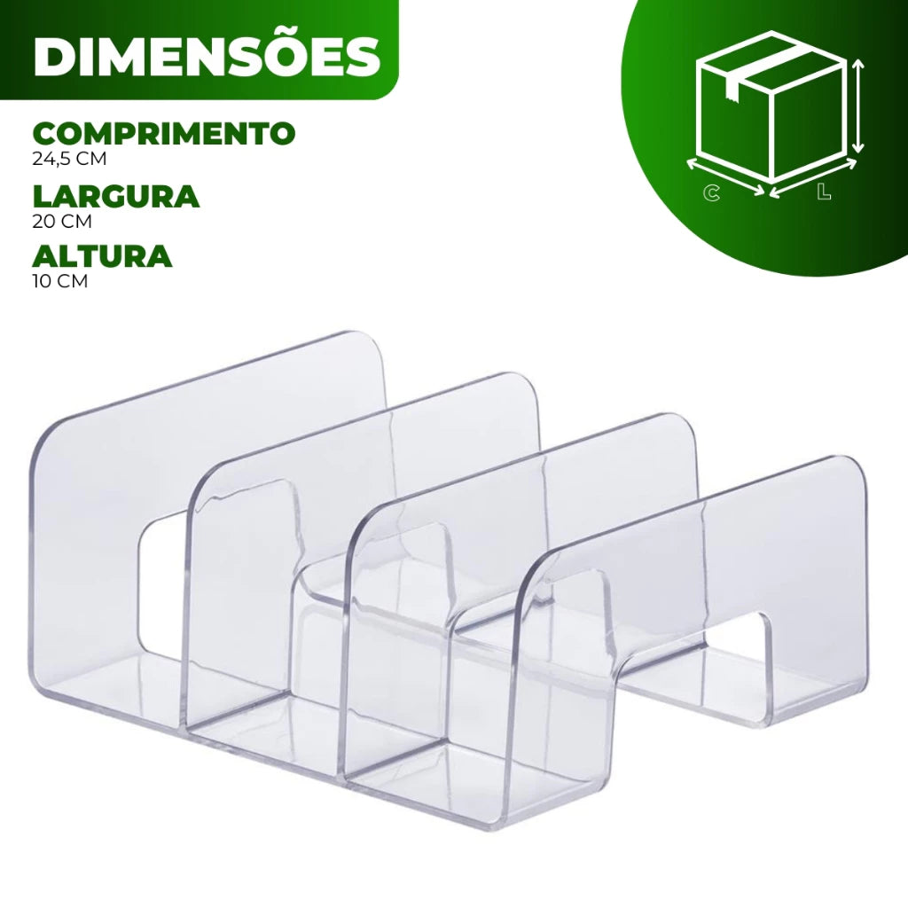 Kit 2 Organizadores de Acrílico Premium – Linha Office & Closet