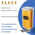 Sistema Completo de Organização 15 Peças + Etiquetas – Linha Pantry