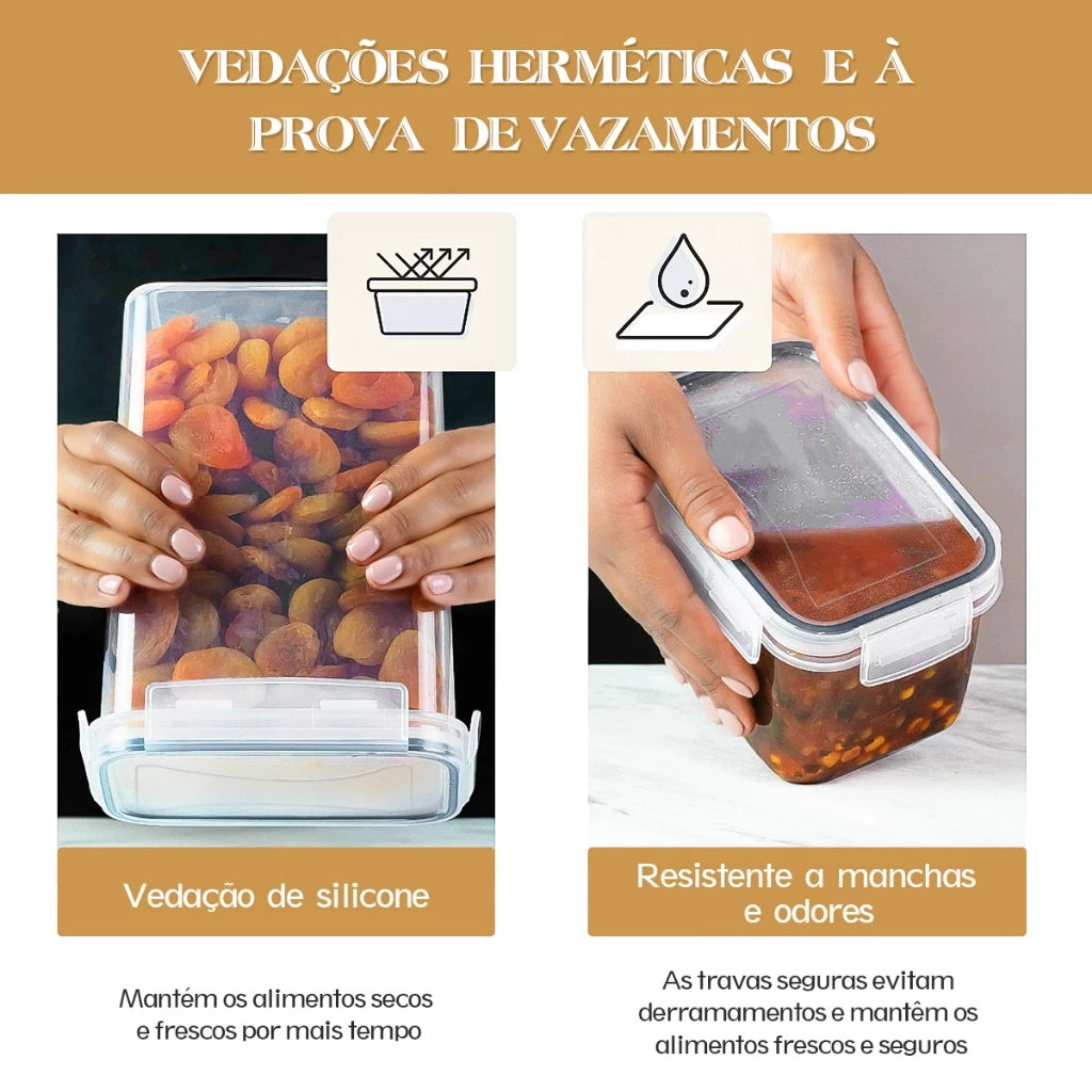Sistema Completo de Organização 15 Peças + Etiquetas – Linha Pantry