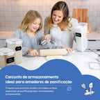 Sistema Completo de Organização 15 Peças + Etiquetas – Linha Pantry