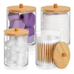 Pote Organizador Multiuso com Tampa de Bambu – Linha Eco Clear