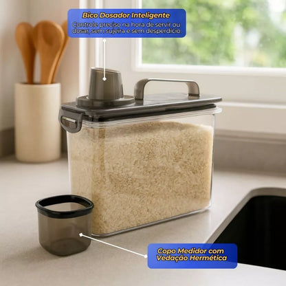 KIT 6 Pote Dispenser Hermético Multiúso com Bico Direcionador e Travas 1.9L