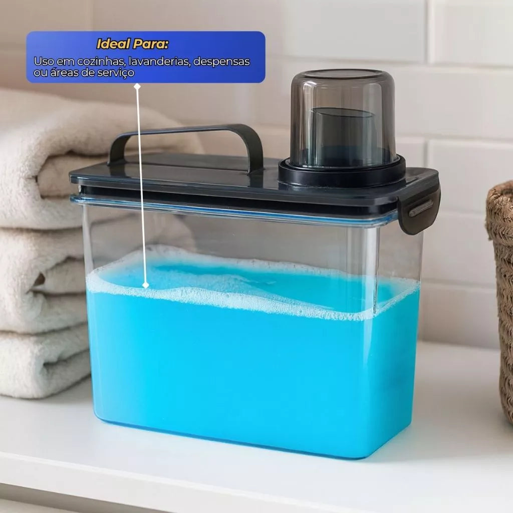 KIT 6 Pote Dispenser Hermético Multiúso com Bico Direcionador e Travas 1.9L