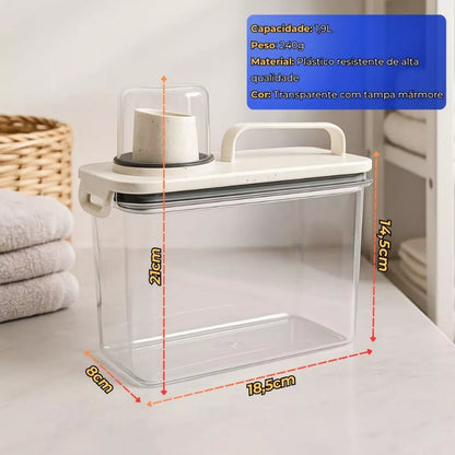 KIT 6 Pote Dispenser Hermético Multiúso com Bico Direcionador e Travas 1.9L