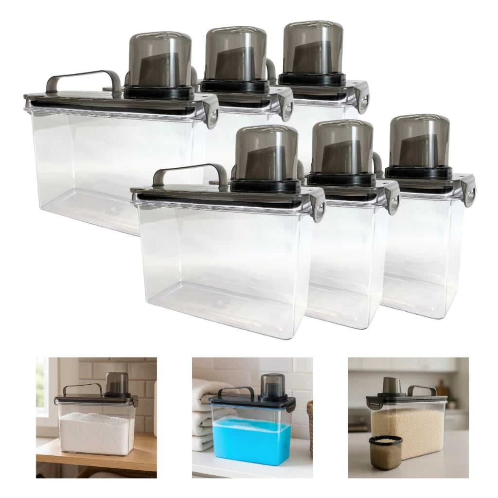 KIT 6 Pote Dispenser Hermético Multiúso com Bico Direcionador e Travas 1.9L