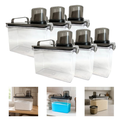 KIT 6 Pote Dispenser Hermético Multiúso com Bico Direcionador e Travas 1.9L