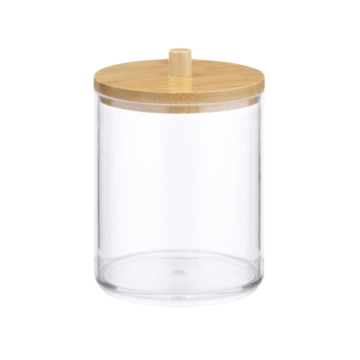 Pote Organizador Multiuso com Tampa de Bambu – Linha Eco Clear