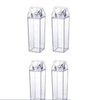 Kit 4 Garrafas Milk Box em Acrílico Clear – 1 Litro