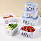 Kit Trio Wash & Store com Cesto de Drenagem – Linha Fresh