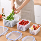 Kit Trio Wash & Store com Cesto de Drenagem – Linha Fresh