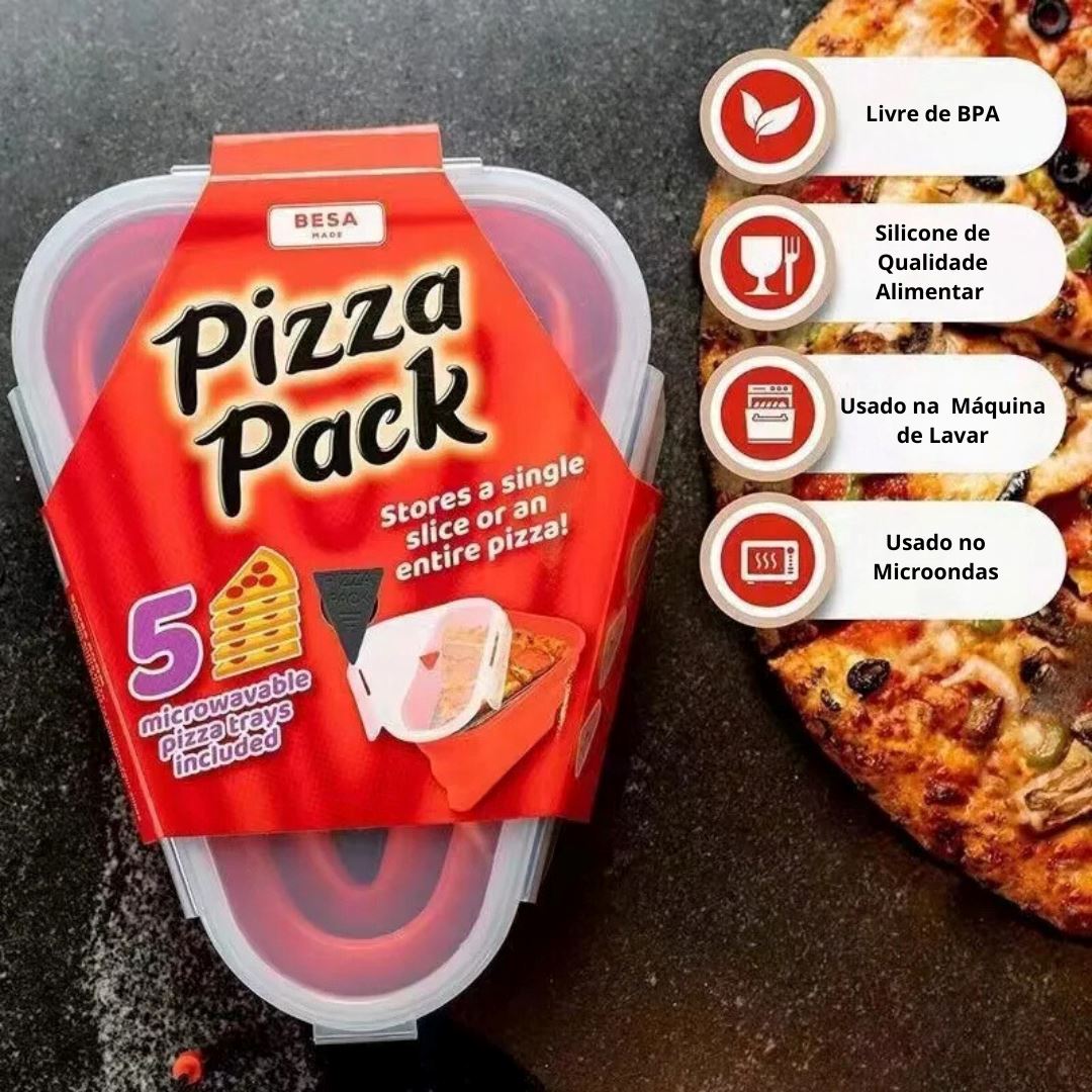 Organizador de Geladeira Triangular para Pizza em Silicone
