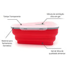 Organizador de Geladeira Triangular para Pizza em Silicone