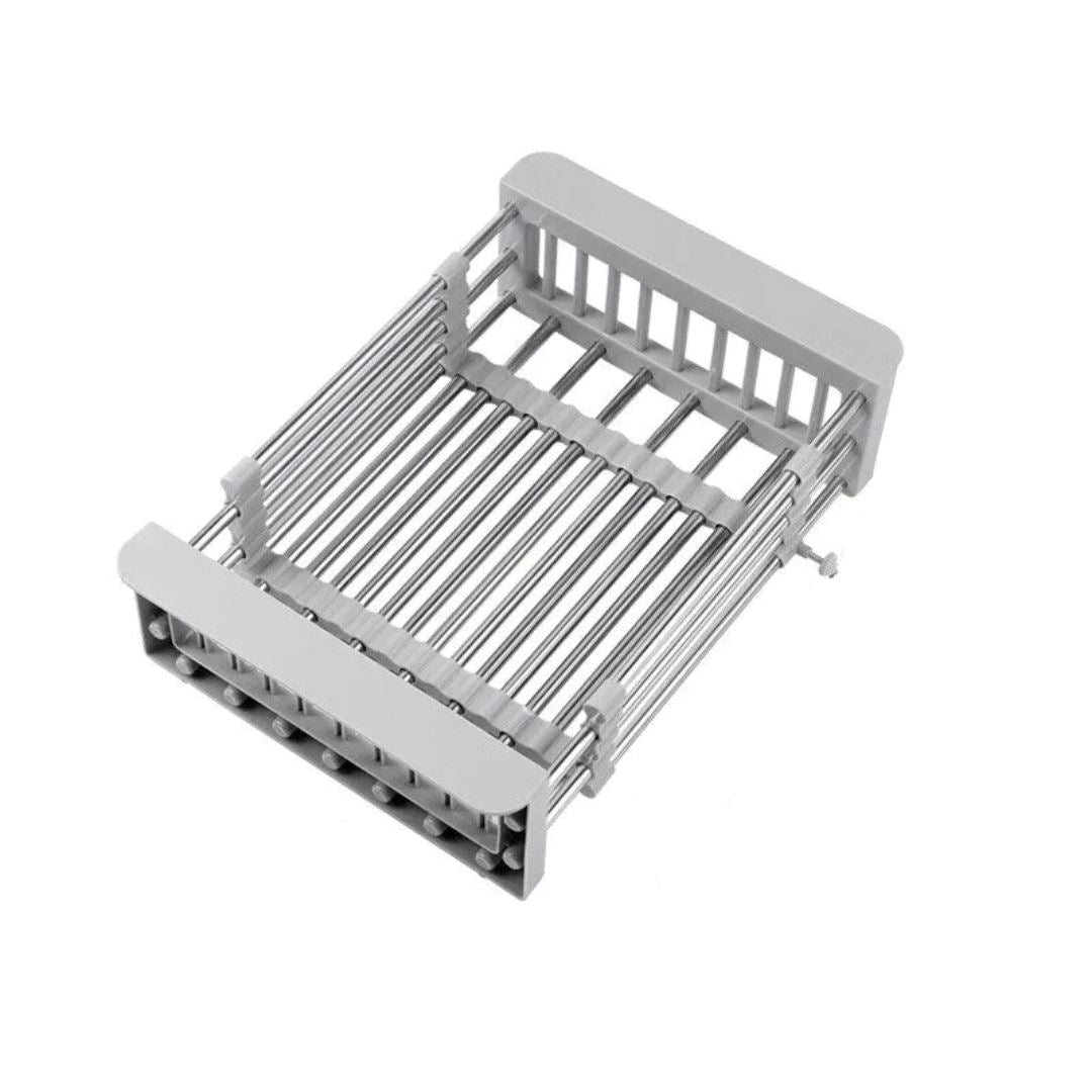 Escorredor de Louça Ajustável para Pia em Aço Inox