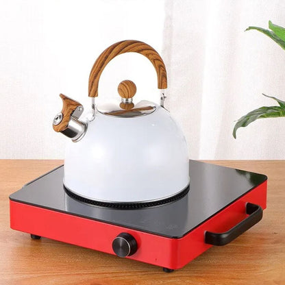 Chaleira com Apito em Aço Inox e Fundo Espesso para Fogão e Indução 3L