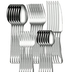 Conjunto de Talheres Prata em Aço Inox - 30 Peças