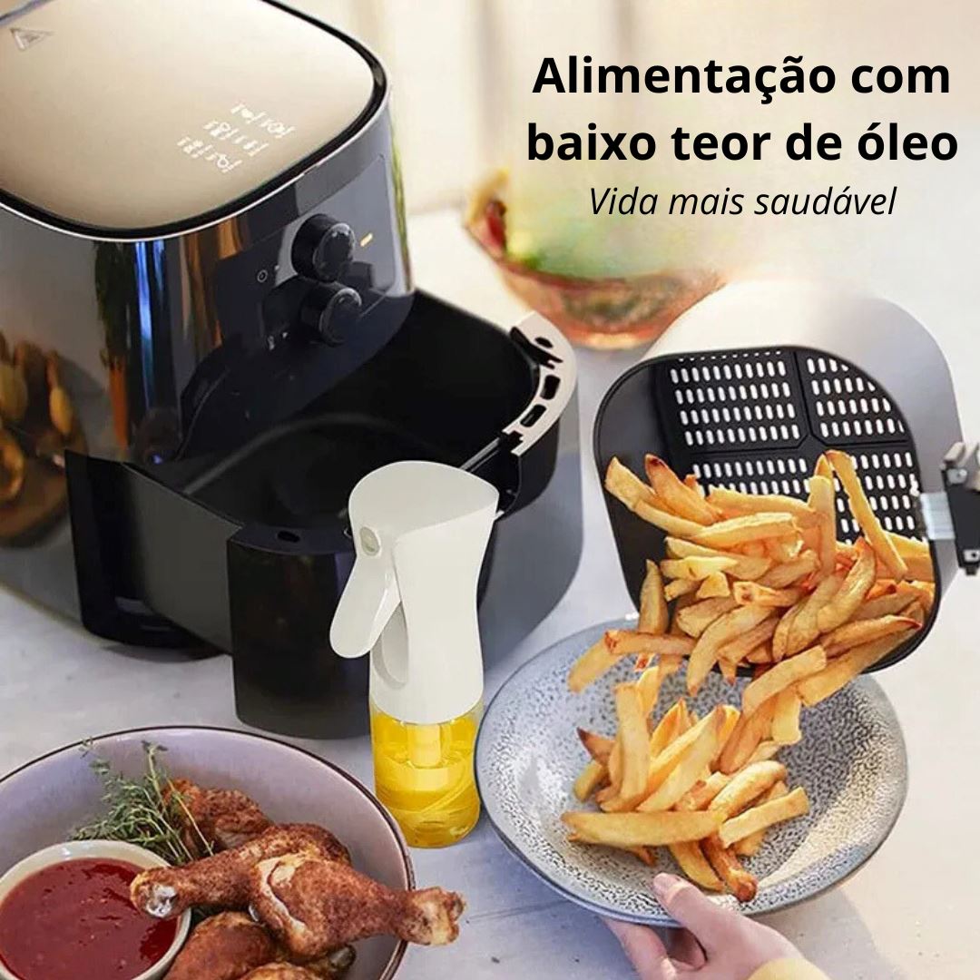 Spray de Óleo em Vidro Recarregável com Jato Fino