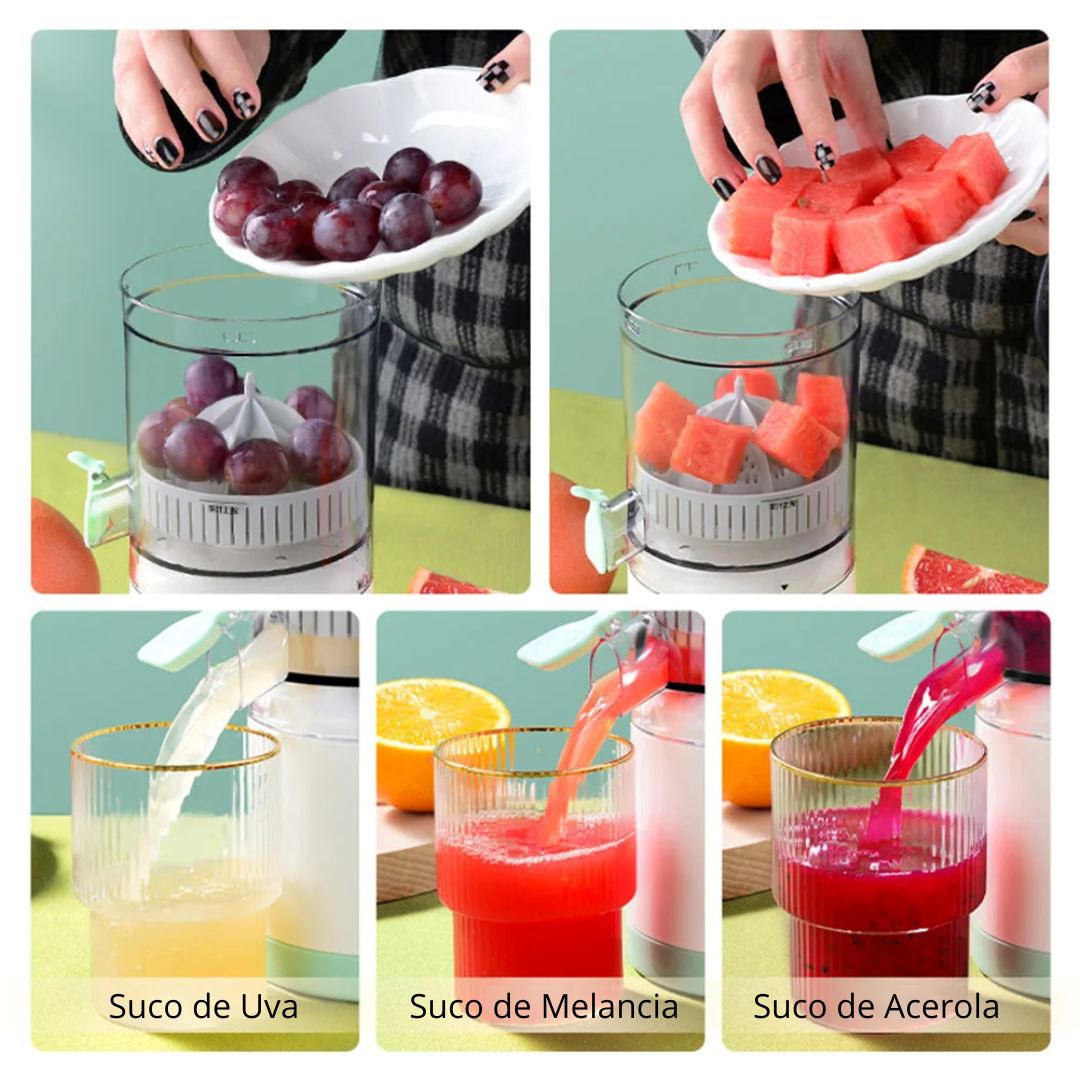 Espremedor de Frutas Elétrico Sem Fio Recarregável USB