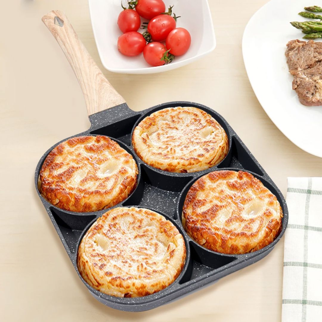 Frigideira Antiaderente com 4 Divisórias Omeleteira e Panquequeira
