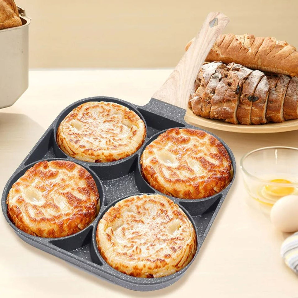 Frigideira Antiaderente com 4 Divisórias Omeleteira e Panquequeira