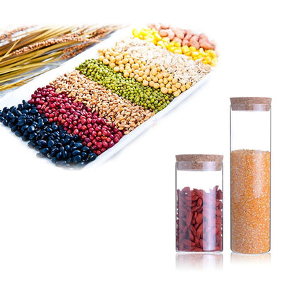 Pote Hermético de Vidro  com Tampa de Bambu