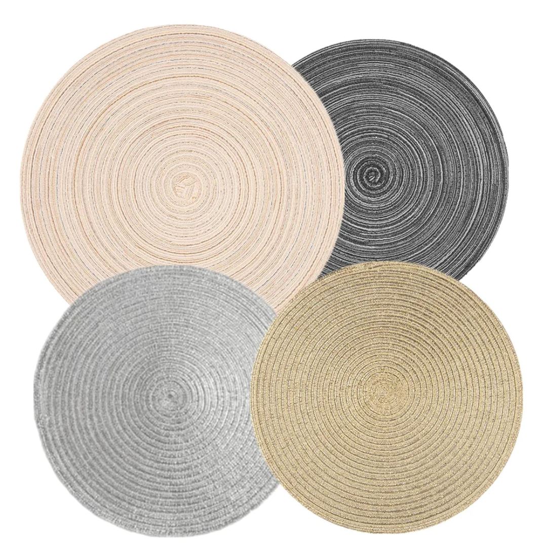 Jogo Americano Redondo Trançado 6 Peças