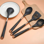 Kit de Utensílios de Cozinha em Silicone Antirrisco