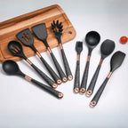 Kit de Utensílios de Cozinha em Silicone Antirrisco