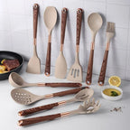 Kit de Utensílios de Cozinha em Silicone Antirrisco