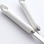 Kit de Utensílios de Cozinha em Aço Inox com Cabo de Cerâmica – 7 Peças