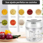 Mini Processador de Alimentos Elétrico e Portátil