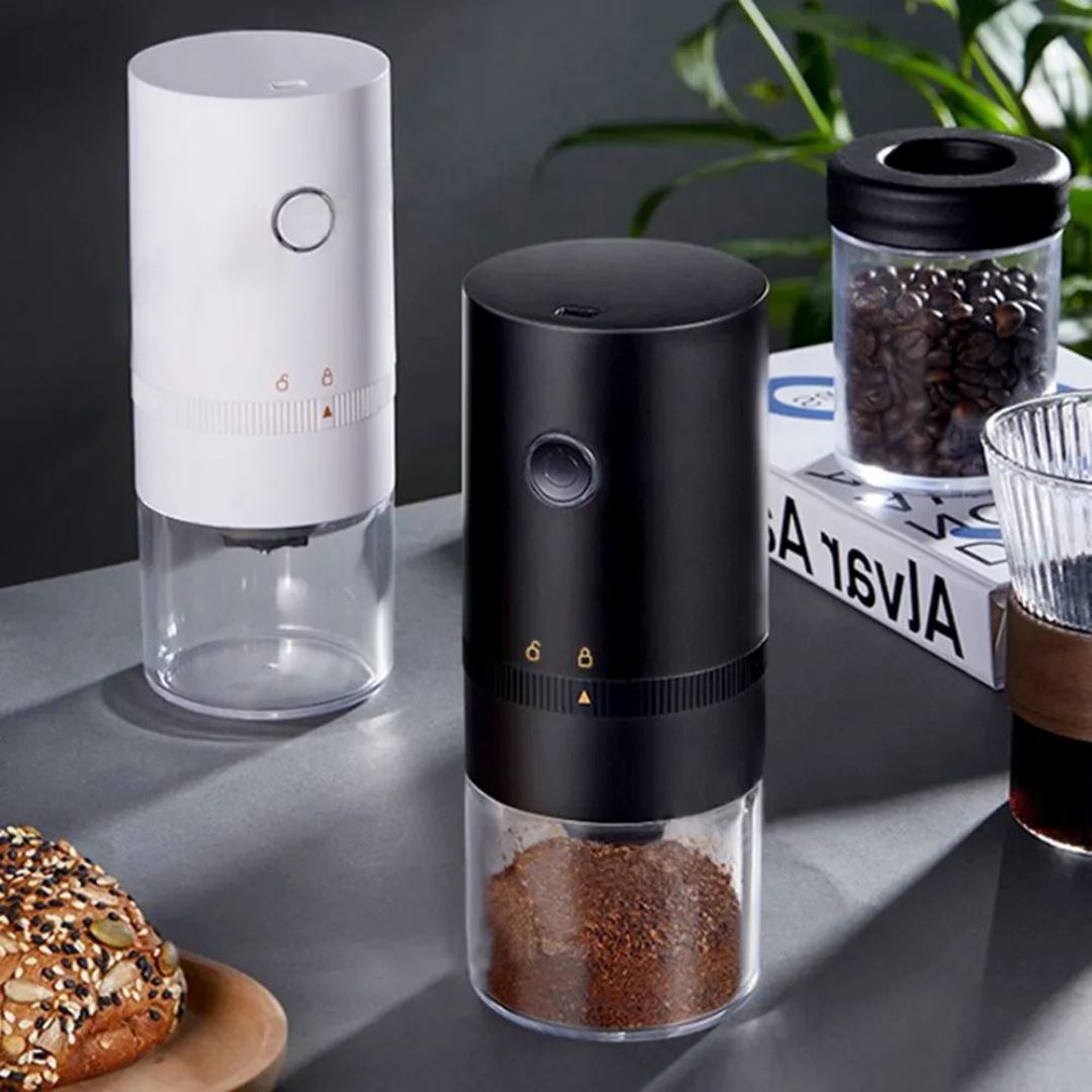 Moedor de Café Elétrico Portátil com Carga USB e Lâmina de Cerâmica