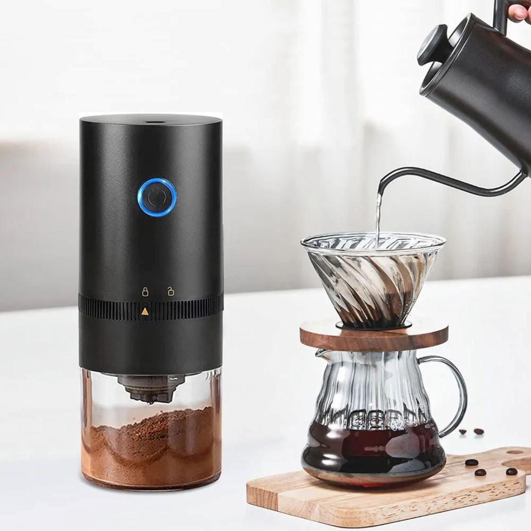Moedor de Café Elétrico Portátil com Carga USB e Lâmina de Cerâmica
