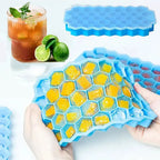 Forma de Silicone Gelo com Tampa Removível e 37 Cavidades